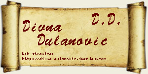 Divna Dulanović vizit kartica